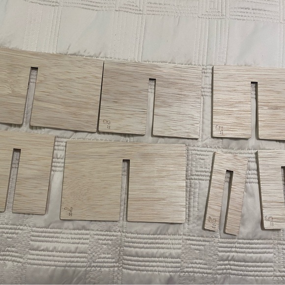 Wood hair bow templates with bullet fabric bundle - Picture 3 of 6